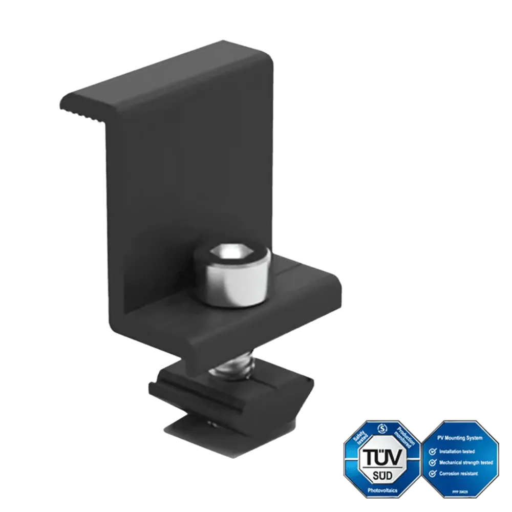 Enerack end clamp 30mm black