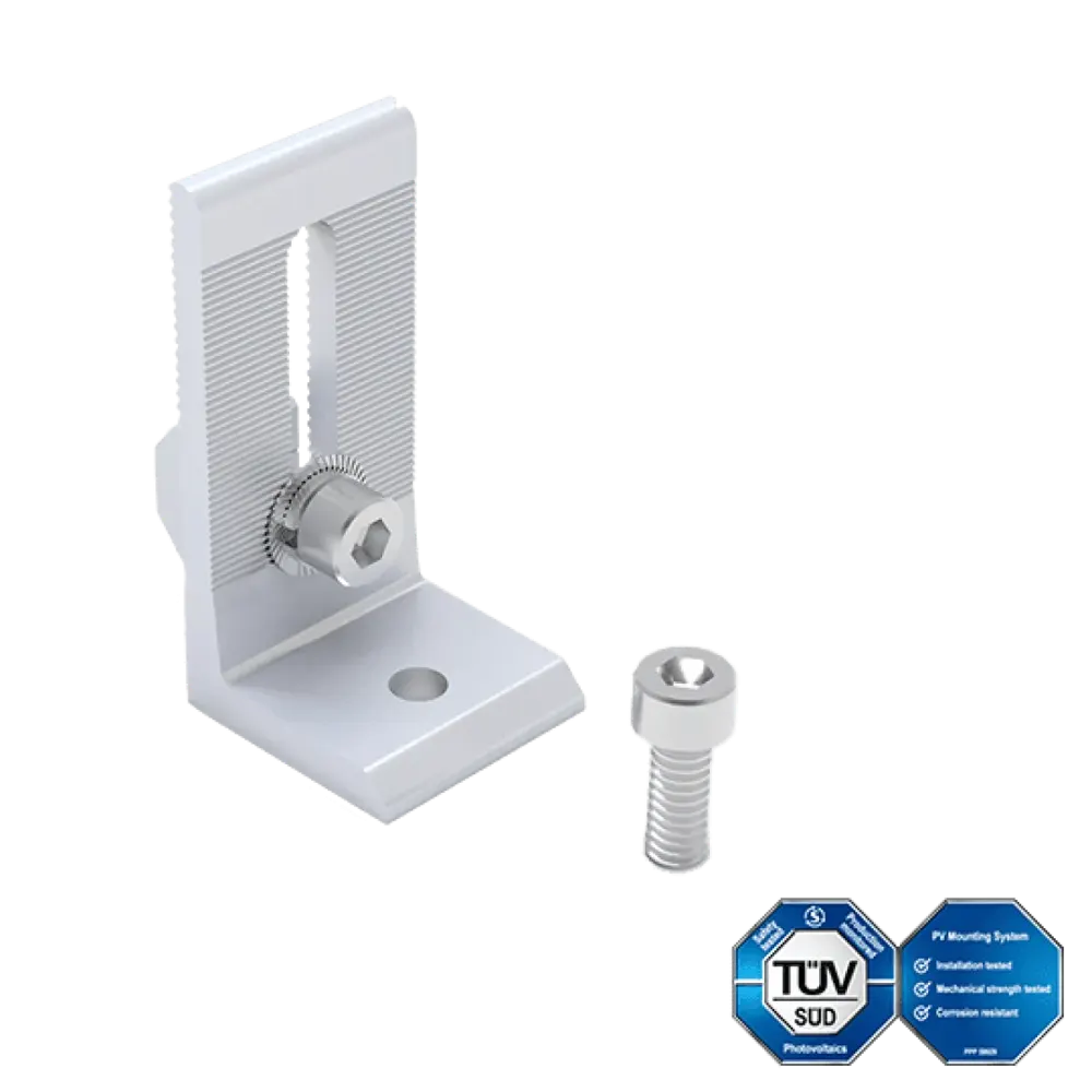 Enerack L bracket standing seam clamp