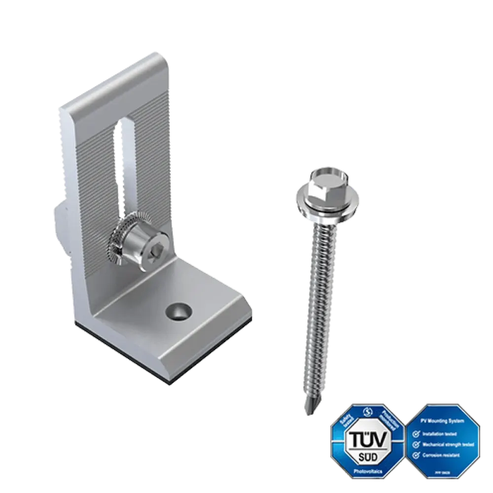 Enerack L bracket for shingle roof